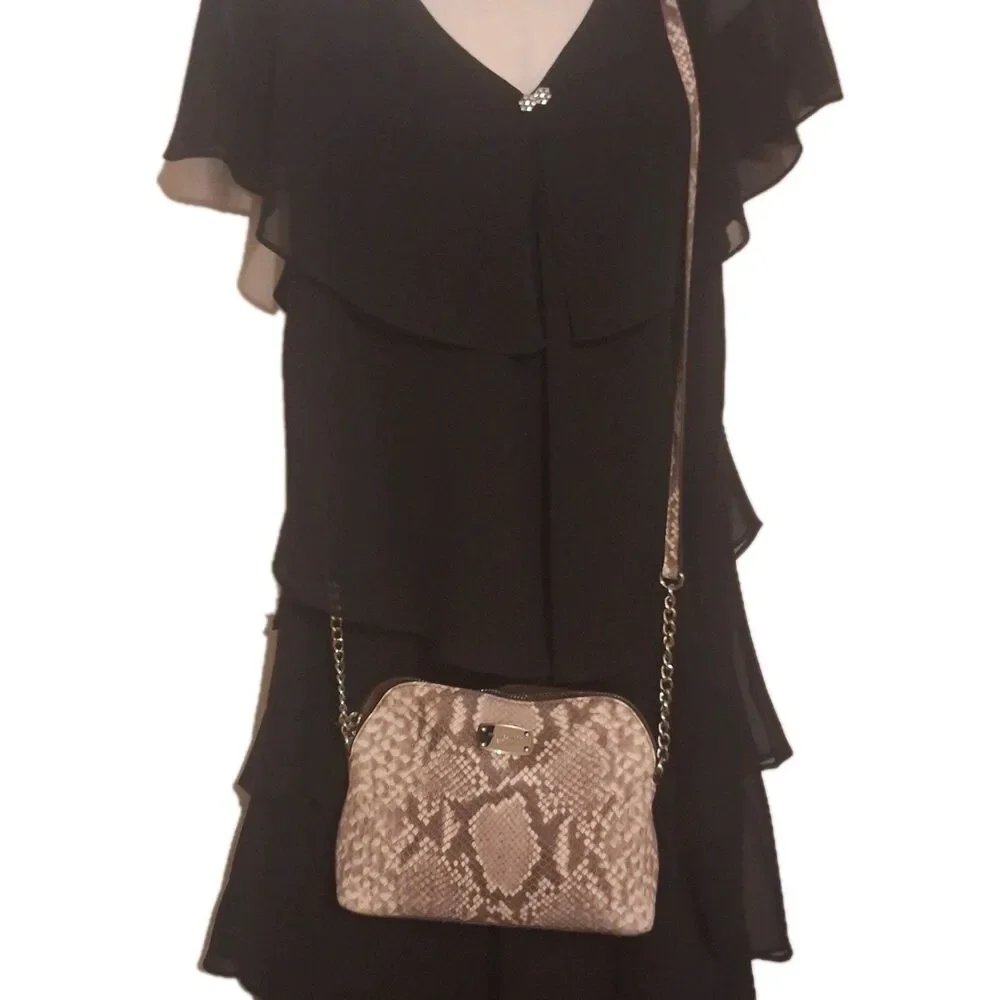 Michael Kors Snakeskin Embossed Leather Women's Crossbody Handbag